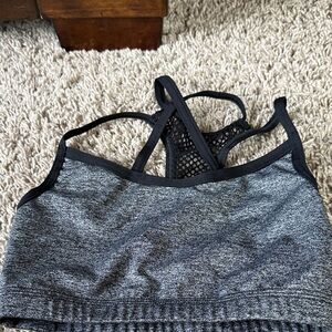 GK Heather Gray and Black Sports Bra